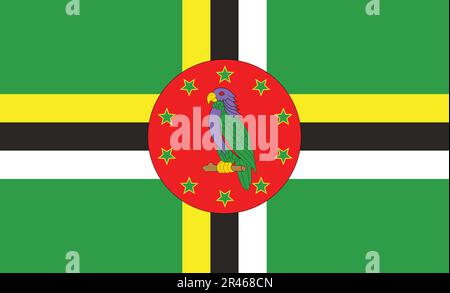 Dominica Flag Design Stock Vector