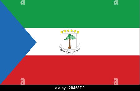 Equatorial Guinea Flag Design Stock Vector