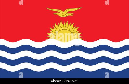 Kiribati Flag Design Stock Vector