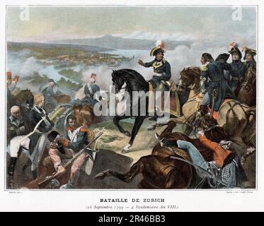campagne des Français : bataille de Zurich 26 septembre 1799 - Révolution Française Stock Photo