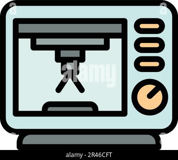 Anatomy bioprinting icon. Outline Anatomy bioprinting vector icon for web design isolated on white background color flat Stock Vector