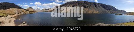 Panoramic view of Wastwater in the Lake District, England Stock Photo