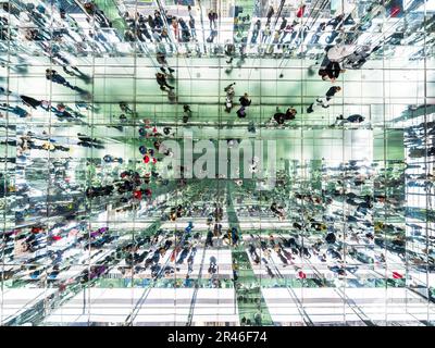 Summit , One Vanderbilt, Observation Skyscraper Platform Mirrored Interior Architectural Attraction to View Manhattans Skyline from several different Stock Photo