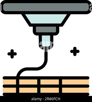 Organism bioprinting icon. Outline Organism bioprinting vector icon for web design isolated on white background color flat Stock Vector