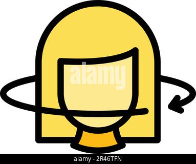Data virtual reality icon. Outline Data virtual reality vector icon for web design isolated on white background color flat Stock Vector