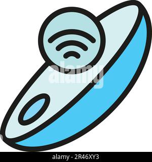 Internet tracker icon. Outline Internet tracker vector icon for web design isolated on white background color flat Stock Vector