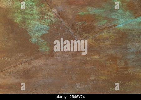 Old brown plastered wall with spots. Space for text Stock Photo