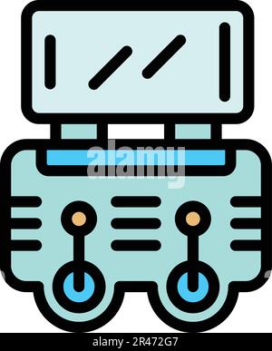 Drone control icon. Outline Drone control vector icon for web design isolated on white background color flat Stock Vector