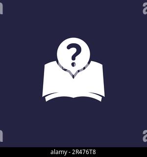 manual, book with instructions vector icon Stock Vector