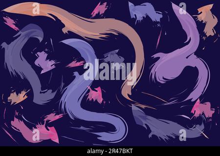Abstract vector creative seamless pattern with brush strokes. Colorful background for printing brochure, poster, card, print, textile,magazines, sport Stock Vector