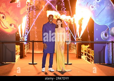 Mamoudou Athie and Leah Lewis attending the photocall for Elemental during the 76th Cannes Film Festival in Cannes, France. Picture date: Friday May 26, 2023. Photo credit should read: Doug Peters/PA Wire Stock Photo