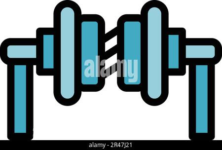 Emergency defibrillator icon. Outline Emergency defibrillator vector icon for web design isolated on white background color flat Stock Vector