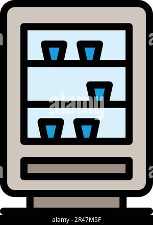 Beverage appliance icon. Outline Beverage appliance vector icon for web design isolated on white background color flat Stock Vector