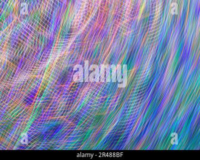 A blurred image with a blue patterned background, creating an abstract and dreamy aesthetic Stock Photo