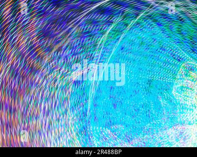 A blurred image with a blue patterned background, creating an abstract and dreamy aesthetic Stock Photo