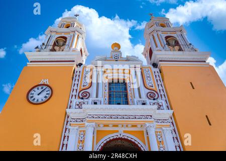 Mexico, Cholula, Our lady of Remedies catholic church built on top of pyramid in Puebla state. Stock Photo