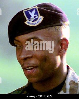 US Air Force Security Forces  wearing newly authorized beret flash-1998 Stock Photo