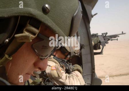 US Army Special Forces Air Assault Mission, Suwayrah, Iraq, September 2007 Stock Photo