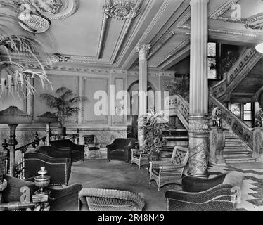 Marble stair, foyer, Murray Hill Hotel, New York, N.Y, between 1905 and 1915. Stock Photo