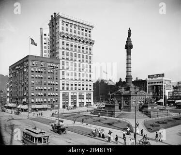 City Square, Cleveland, ca 1900. Stock Photo