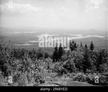 St. Regis Lakes from St. Regis Mtns., Adirondack Mts., N.Y., between 1900 and 1910. Stock Photo