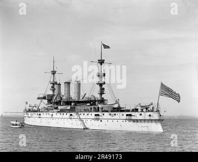 U.S.S. New York, c1900. Stock Photo