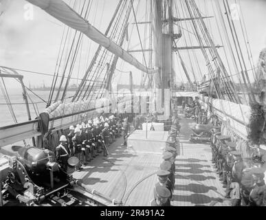 U.S.S. Kearsarge, inspection, between 1890 and 1894. Stock Photo