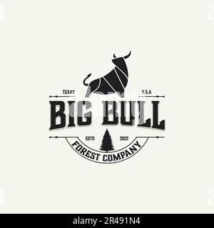 Bull logo design Stock Vector