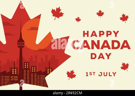 vector happy canada day background illustration design Stock Vector
