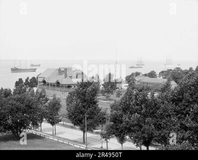 Casino park and Newport News Academy, Newport News, Va., c1905. Stock Photo