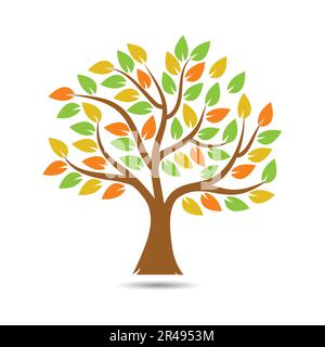 Green Tree Logo. Vector tree icon. Nature logo Stock Vector