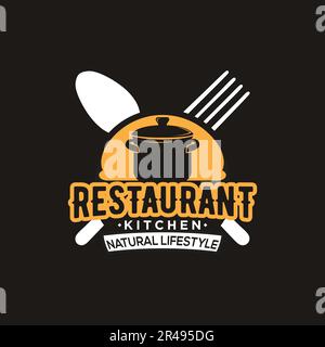 restaurant kitchen, food logo, vintage, versatile and business logo design Stock Vector