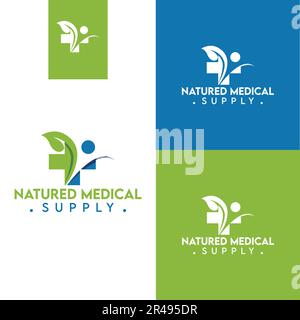 medical mart logo, medical, human, minimalist and business logo design Stock Vector