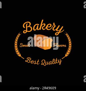 bakery vintage vector logo design Stock Vector