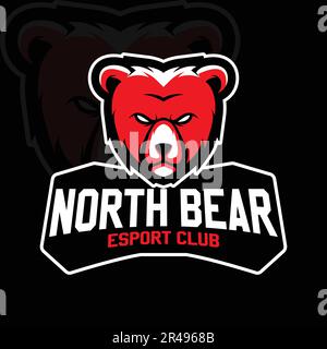 North Bear esport club vector logo design Stock Vector