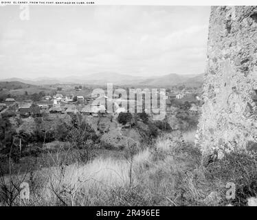 Caney from the fort, Santiago de Cuba, Cuba, El, 1901. Stock Photo