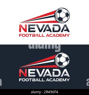 Nevada Football Academy sports logo design Stock Vector