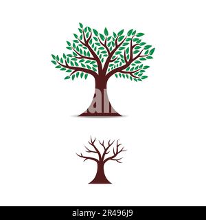 Green Tree Logo. Vector tree icon. Nature logo Stock Vector