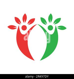Family tree logo. Abstract family tree icon. Green tree logo. Stock illustration Stock Vector