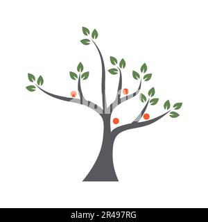 Green Tree Logo. Vector tree icon. Nature logo Stock Vector