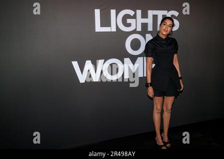 Antibes, France. 26th May, 2023. CANNES - MAY 26: Leïla Bekhti on the Lights on Women Award by L'Oréal Paris Red Carpet during the 76th Cannes Film Festival on May 26, 2023 at Cap-Eden-Roc in Antibes, France. (Photo by Lyvans Boolaky/ÙPtertainment/Sipa USA) Credit: Sipa USA/Alamy Live News Stock Photo