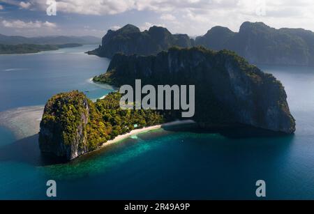 Pinagbuyutan Island is located near El Nido, Palawan, Philippines. Stock Photo