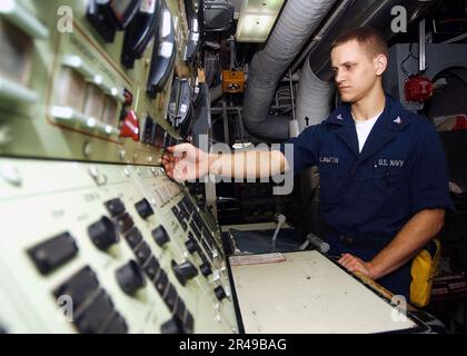 US Navy Gas Turbine Systems Technician Stock Photo