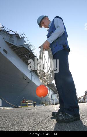 US Navy Gas Turbine Systems Technician Stock Photo