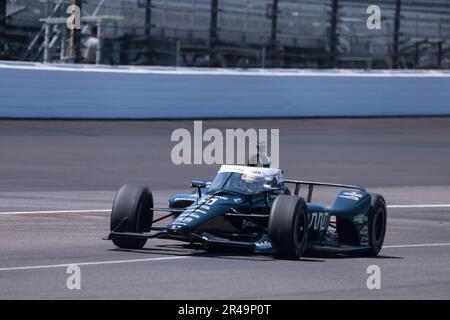 Indianapolis, USA. 26th May, 2023. INDIANAPOLIS, INDIANA - MAY 26: Marco Andretti (98) of United States practices on Carb Day before the 2023 Indy 500 at Indianapolis Motor Speedway on May 26, 2023 in Indianapolis, Indiana. Dixon won the competition. Credit: Jeremy Hogan/Alamy Live News Stock Photo