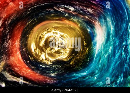 Colored circulating matter Stock Photo