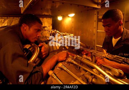 US Navy Gas Turbine Systems Technician Stock Photo