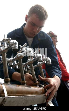 US Navy Hull Maintenance Technician Stock Photo