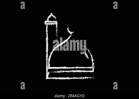 Mosque domes icon. Icon related to Islamic mosque. chalk icon style design. Simple vector design editable Stock Vector