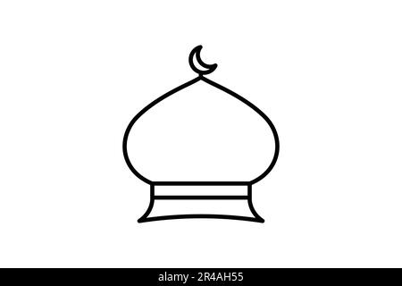 Mosque domes icon. Icon related to Islamic mosque. Line icon style design. Simple vector design editable Stock Vector